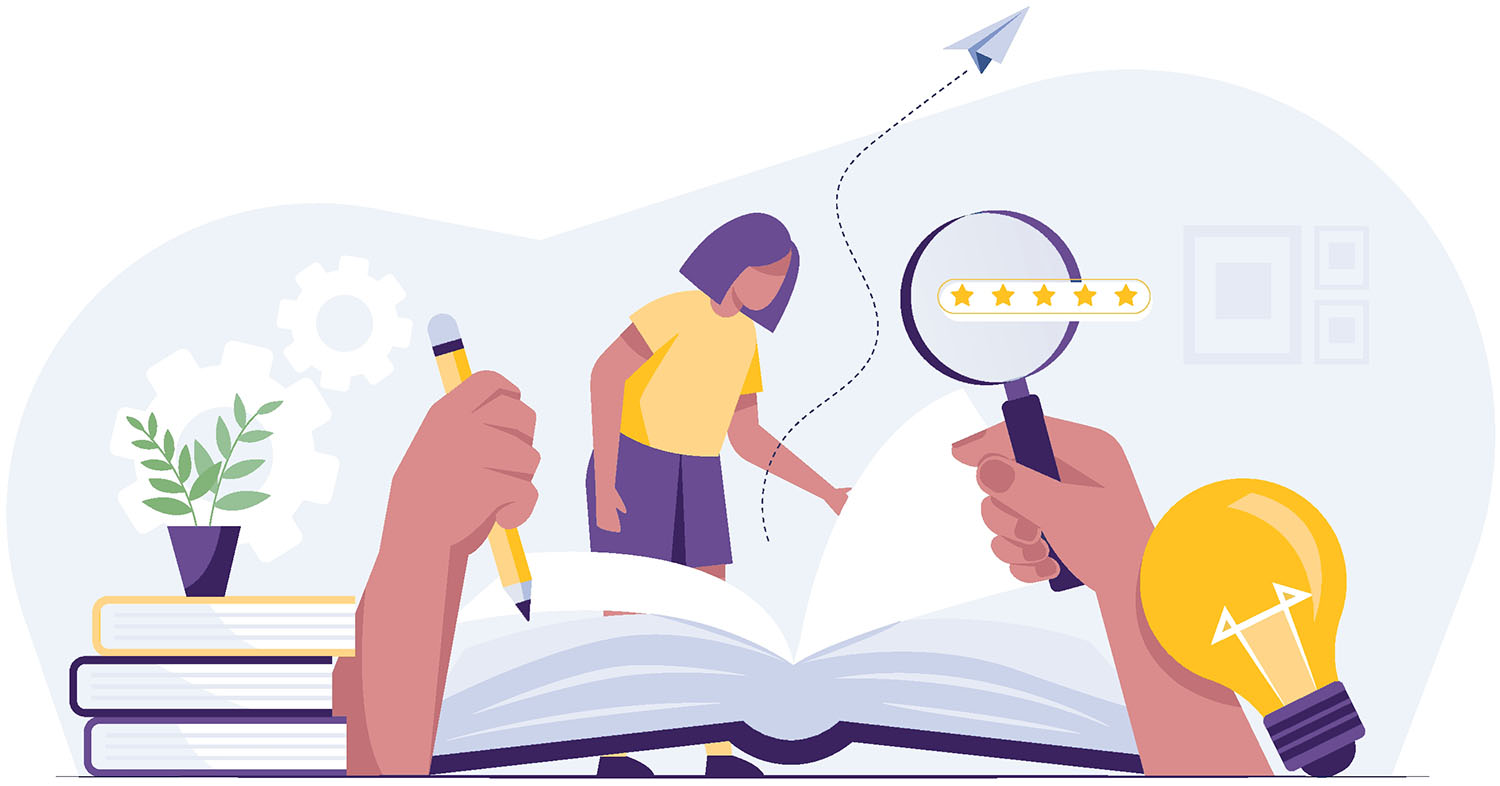 Illustration of college search