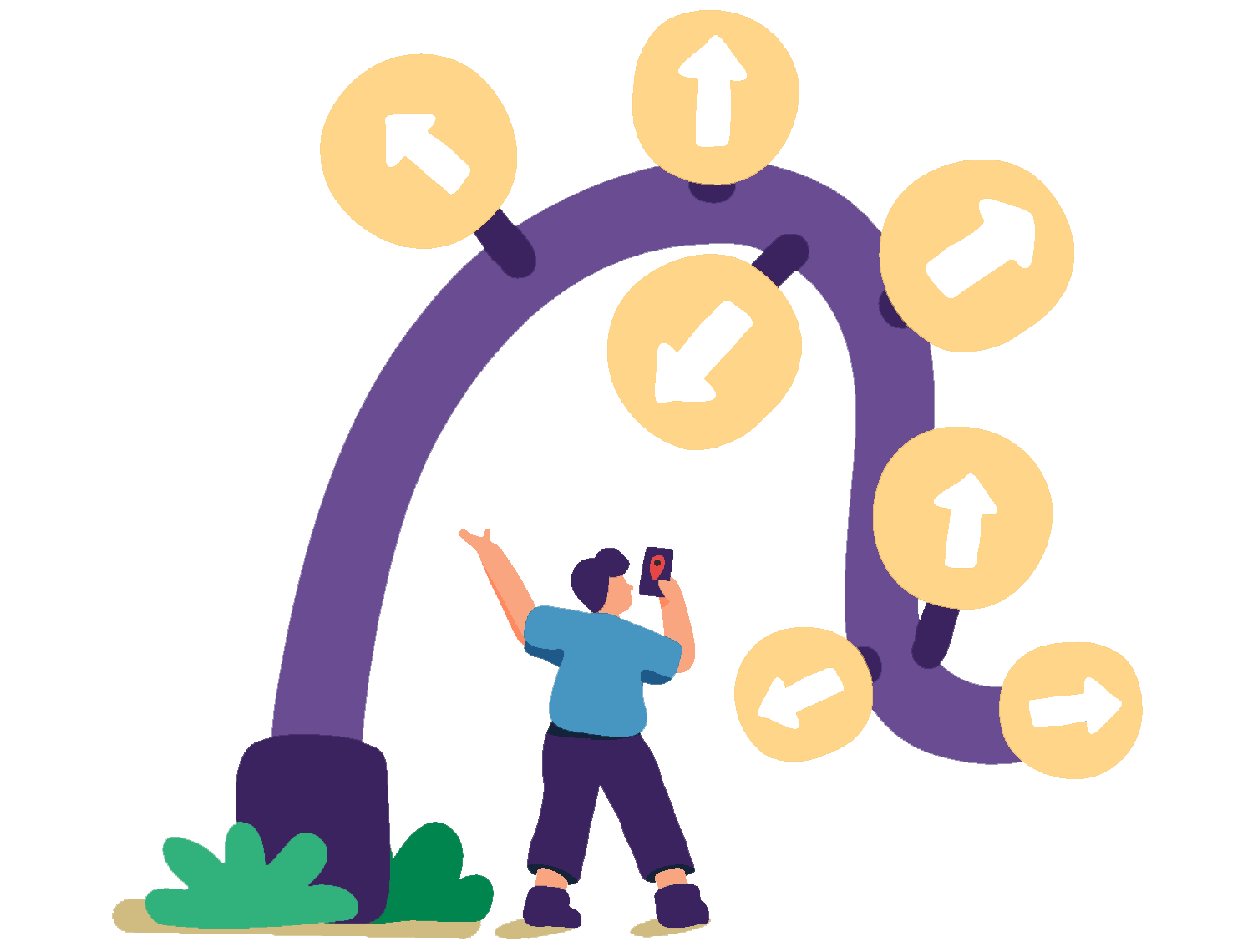 Illustration of a student making a decision
