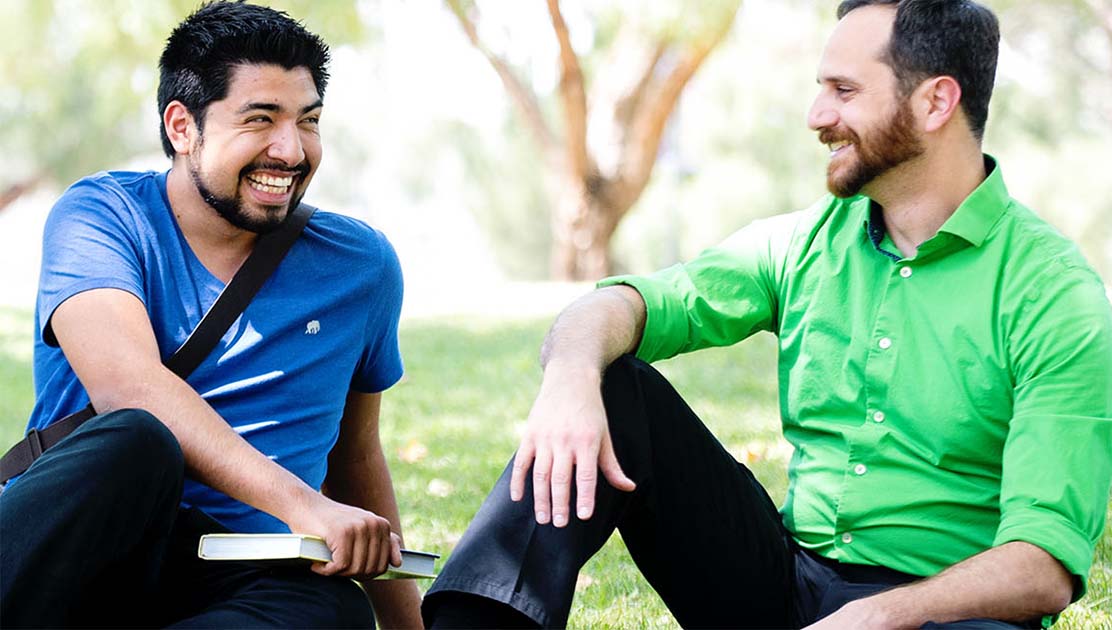 Professor mentoring a student