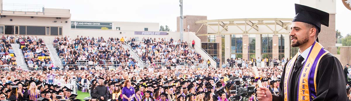 Student graduating at Cal Lutheran