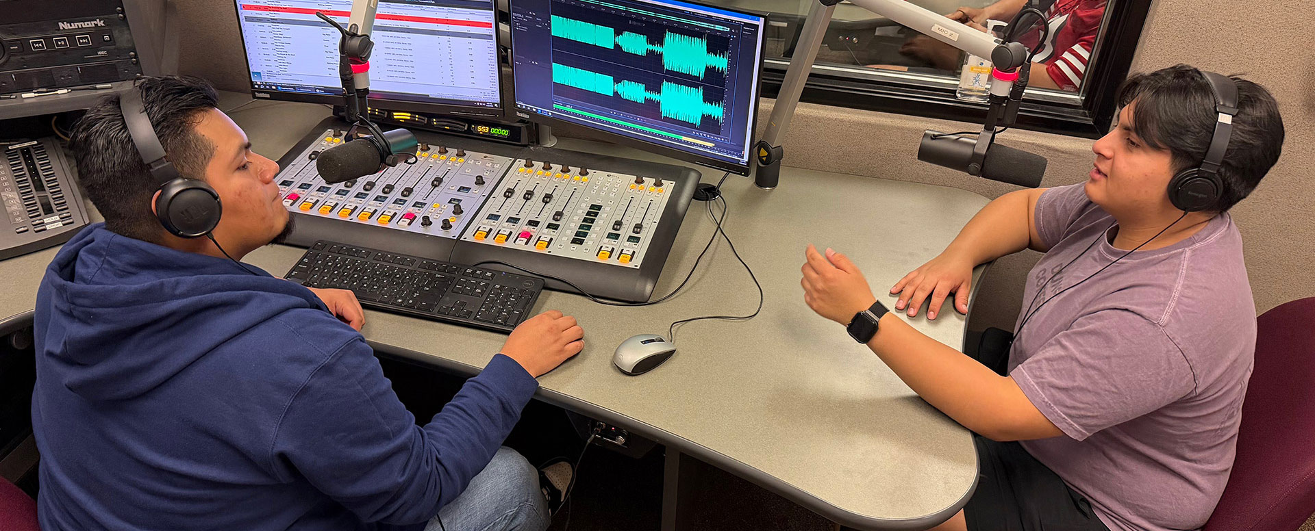 Perez brothers in the iCLU radio studio
