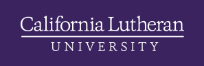 California Lutheran University (logo in purple and gold on purple background)