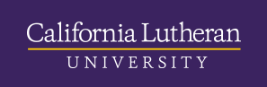 California Lutheran University (logo in white and gold on purple background)
