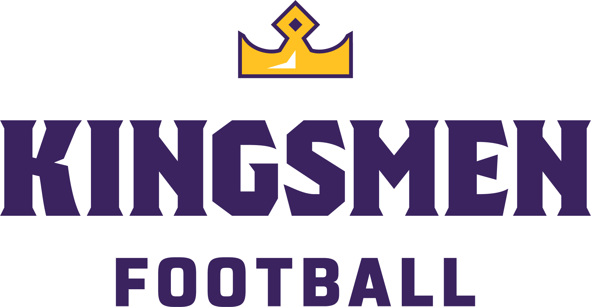 Kingsmen Football Lockup with Crown