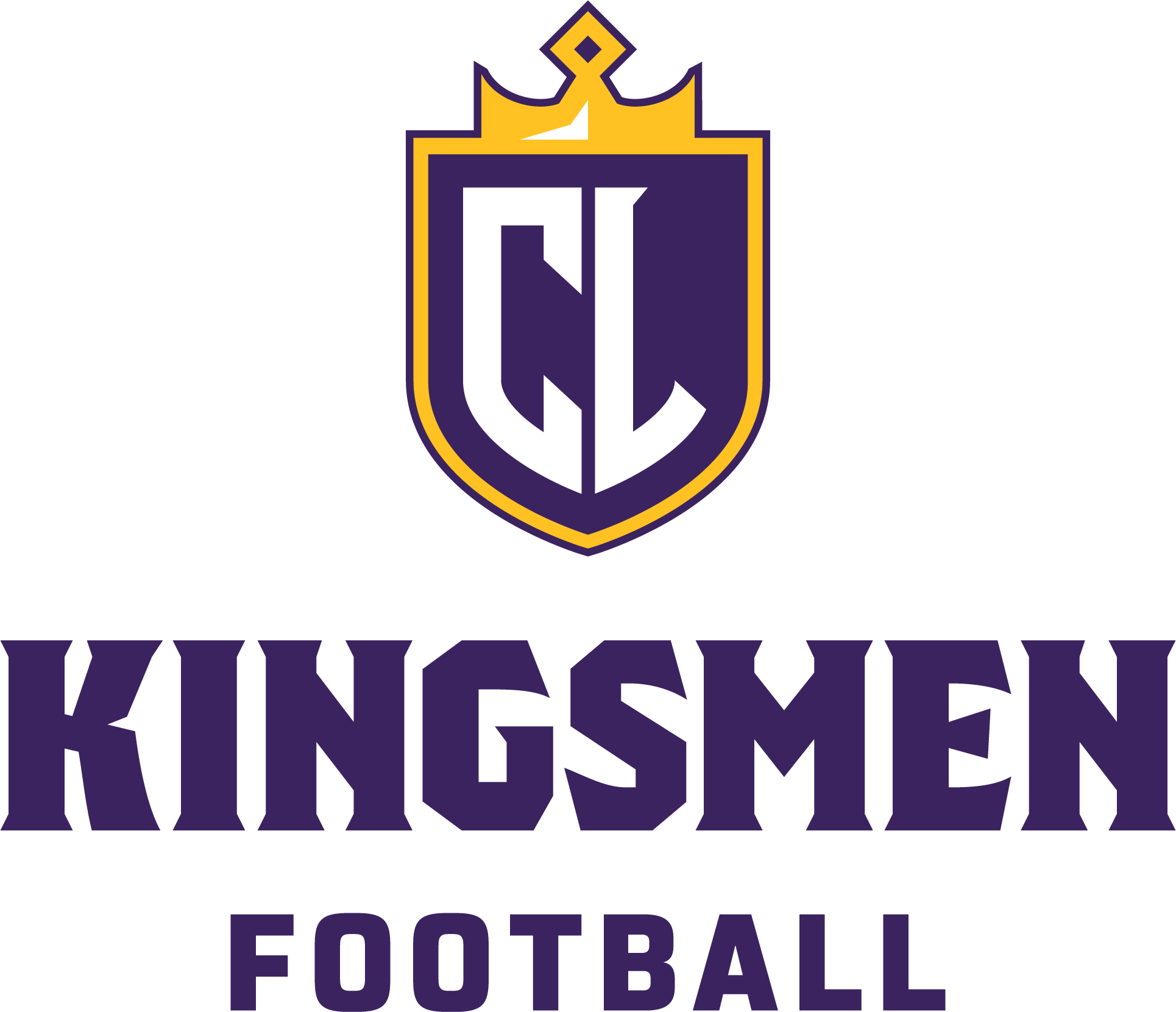 Kingsmen Football Lockup with Shield