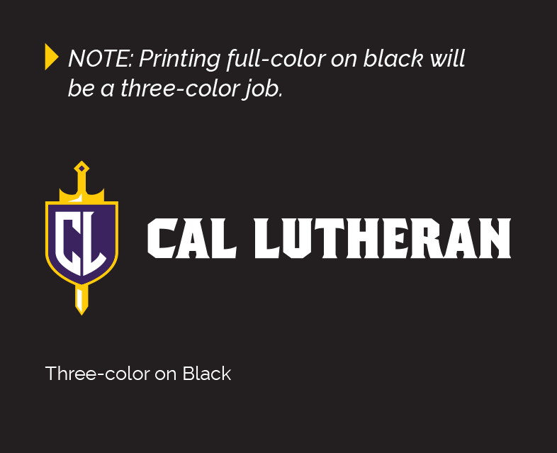 three-color on black